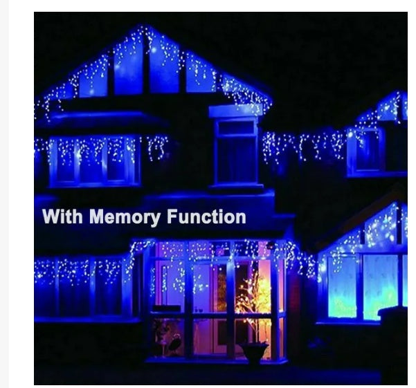 Curtain Icicle Lights Wedding Party LED Fairy Christmas Indoor Outdoor