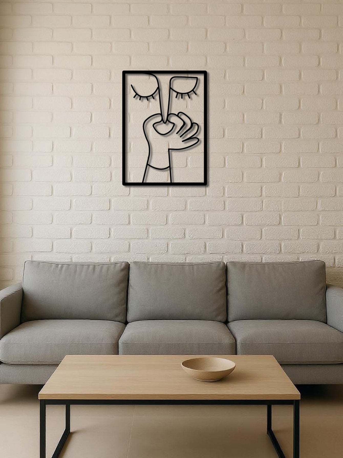 Funny Metal Toilet Wall Decor -A Humorous Restroom Sign W Clean Line Art Design