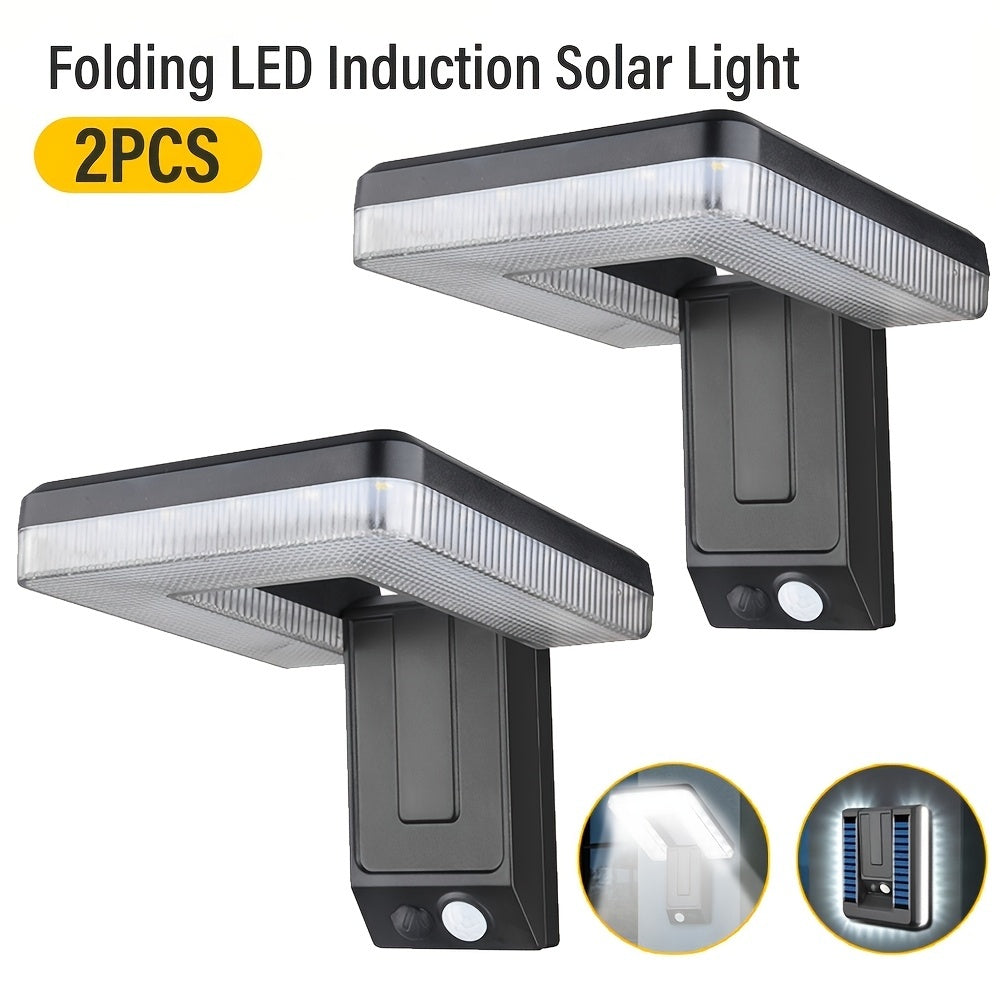 Solar Motion Sensor Outdoor Sconce Lights,LED Waterproof Dusk To Dawn Solar Patio Light,Wireless Modern Wall Mount Lamp Black For Porch Patio Garage House