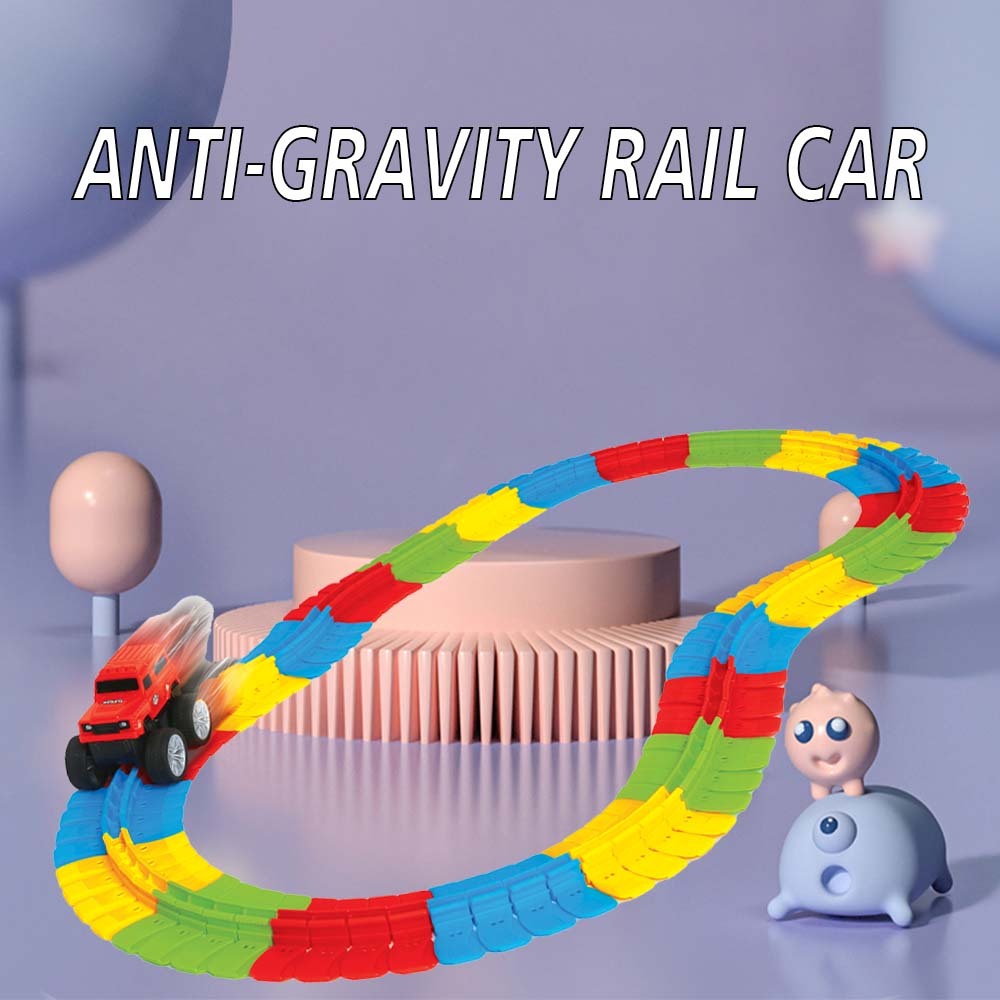 92-piece Anti-gravity Track Racing Adventure Toys Suitable For Car Scene Building, Children And Family Entertainment, Children's Early Education Toys