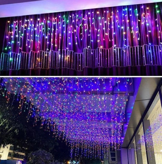 Curtain Icicle Lights Wedding Party LED Fairy Christmas Indoor Outdoor