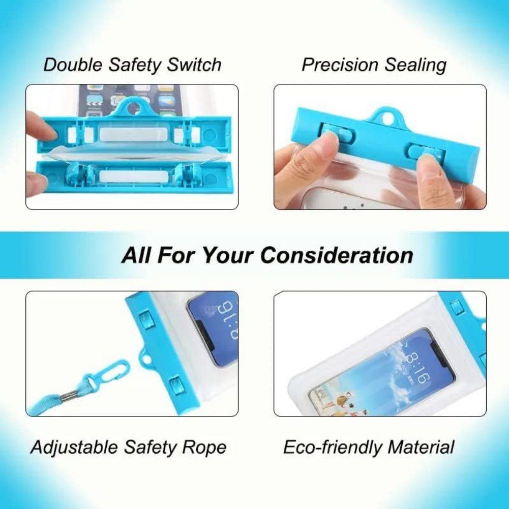 2 Packs Waterproof Phone Pouch For Drifting Diving Swimming, Underwater Dry Bag Case Cover For Phone