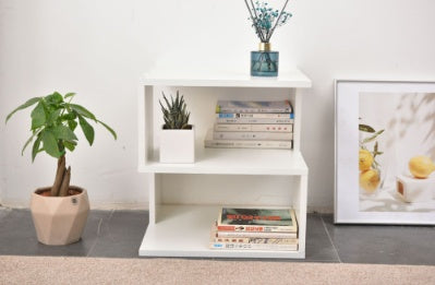 White 2-layer Simple Household Bookshelf