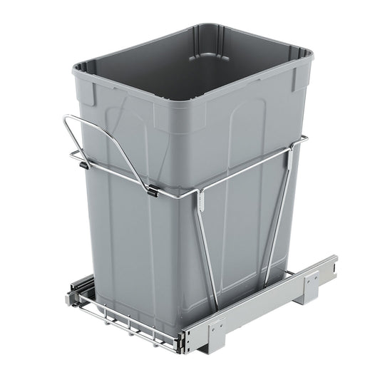 35QT Pullout Waste Container Under Cabinet Kitchen Garbage Bin Trash Can