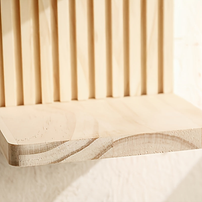 2 Wooden Double Wall Shelves - Simple Faux Wood Curved Shelves With Decorative Tops, Space-saving For Storing Plants, Books And Decorations - Versatile Wall-mounted Organizers For Your Living Room