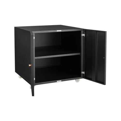 Office Furniture Copy Cabinet Black 2 Door Steel Copy Rack Mobile Dock Document Printer Rack