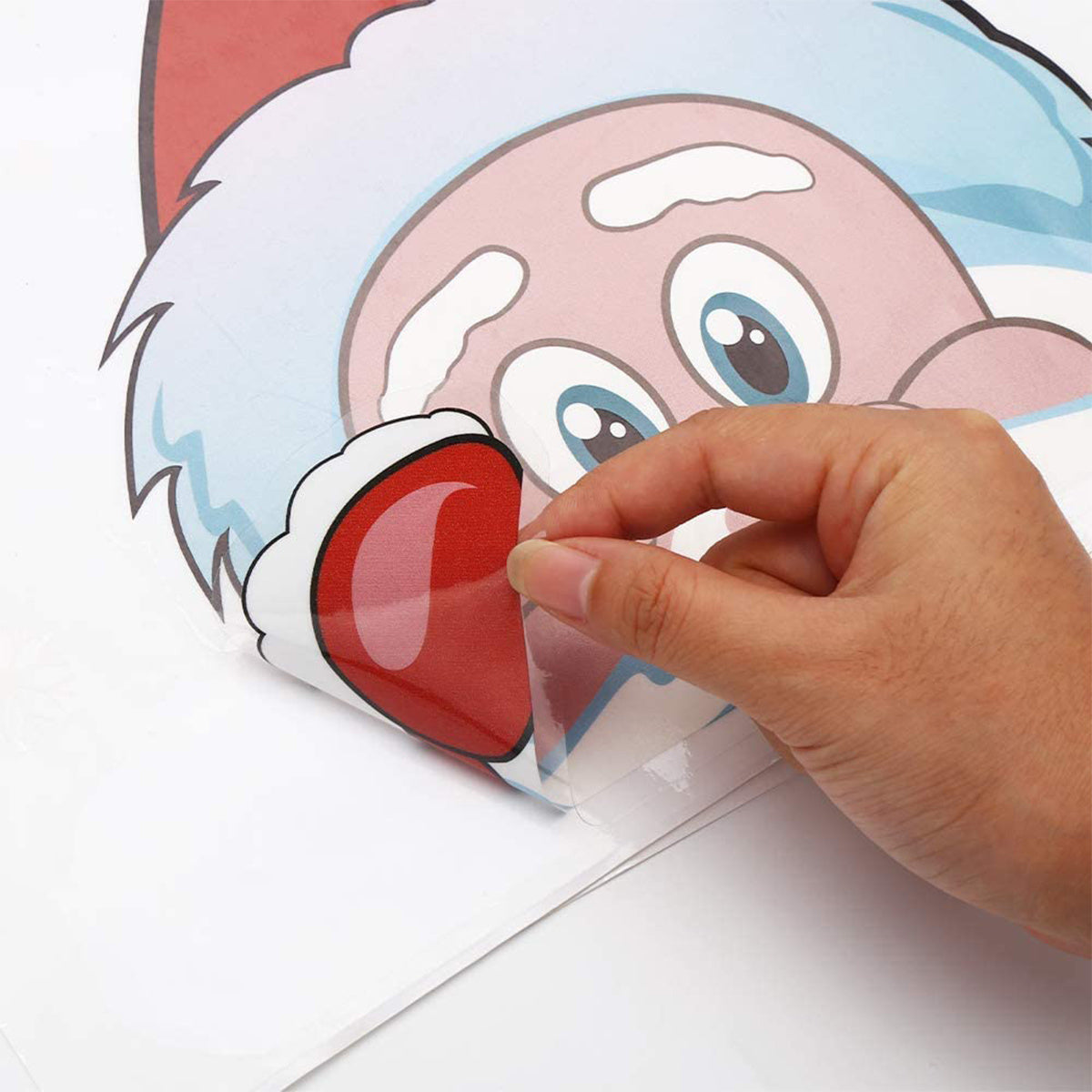 4Sheets Christmas Snowflake Window Clings Stickers For Glass Reusable Double Sided Self Adhesive Static Stickers Xmas Snowflake Reindeer Santa Window Decals Decorations Stickers For Christmas Window D