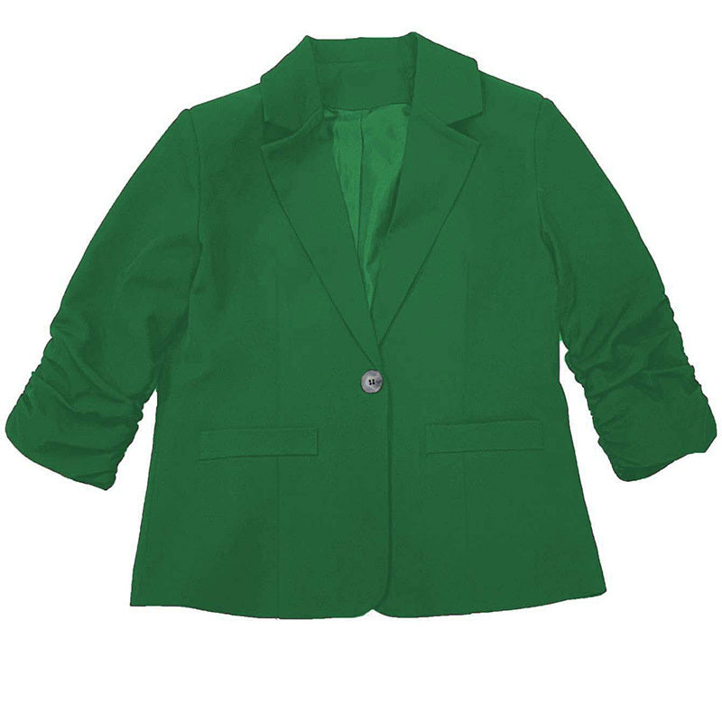 Casual Blazer Women's Single Button Front Solid Color Long Sleeve Office blaze Professional Work Wear Tops