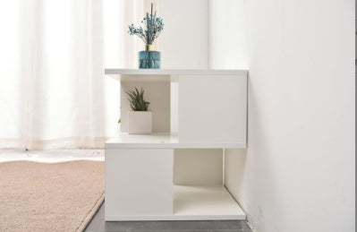 White 2-layer Simple Household Bookshelf