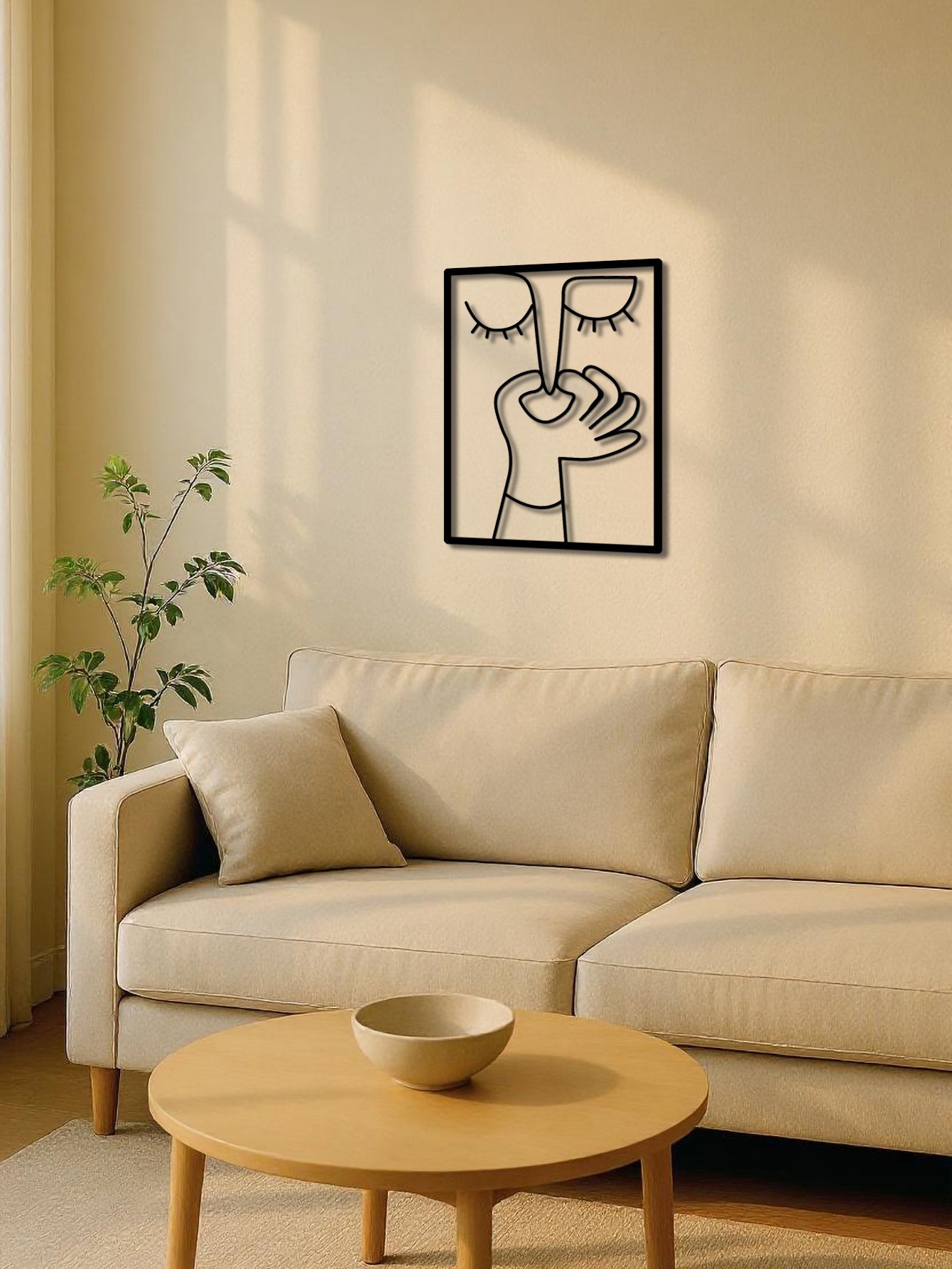 Funny Metal Toilet Wall Decor -A Humorous Restroom Sign W Clean Line Art Design