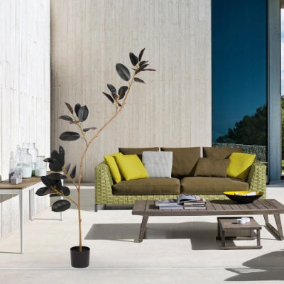 Bonsai Tropical Plant Simulation Green Plant Artificial Leaf Pot Large Uv Artificial Plant Branch 210cm Disassembly 1pcs Set