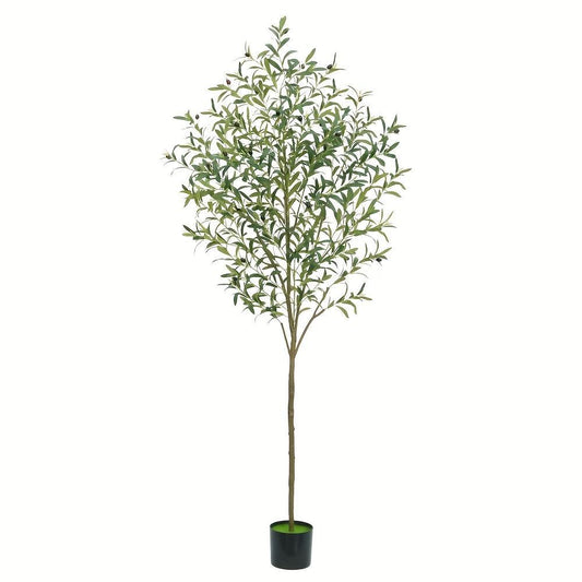 1 Artificial Olive Tree, Tall Potted Olive Tree With Flower Pot, Large Fake Olive Branches And Fruits, Suitable For Modern Living Room, Office, Indoor And Outdoor Garden Decoration