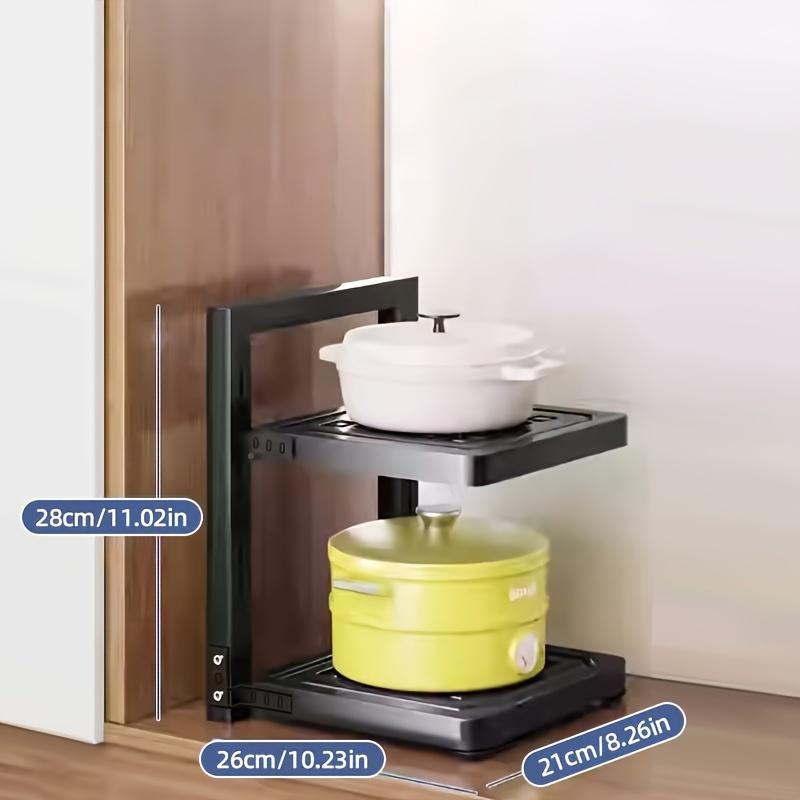 Kitchen Cabinet Pots And Pans Heavy Duty Multi-layer Adjustable Storage Rack