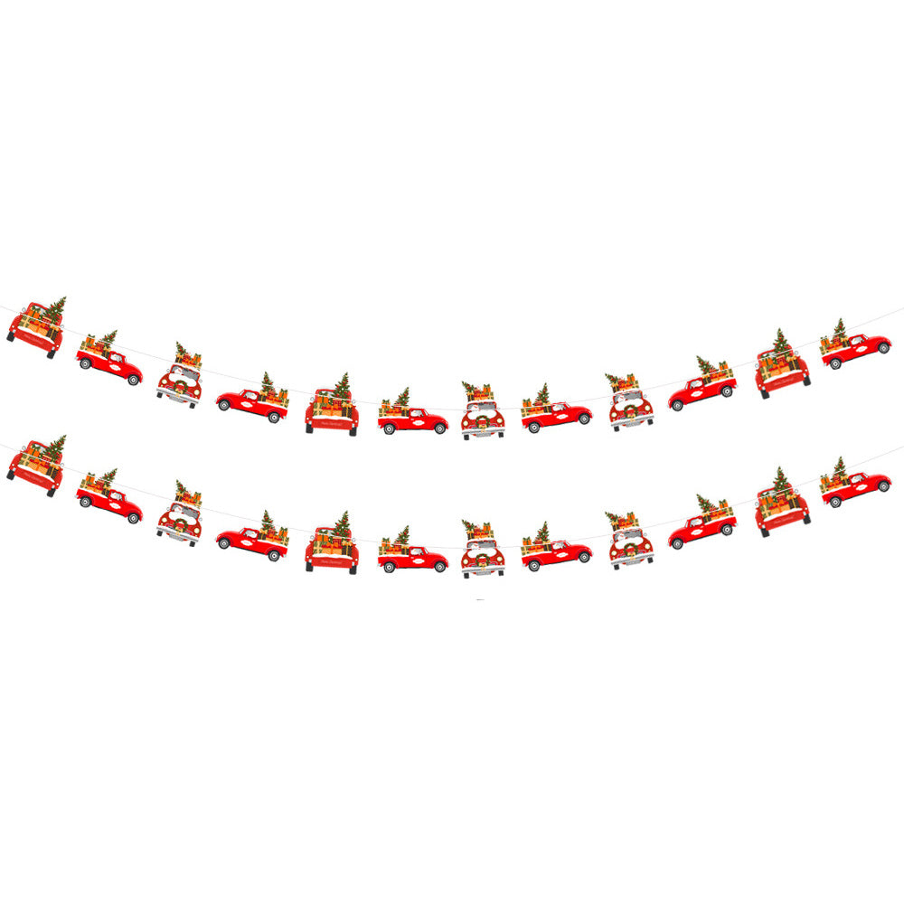2 Pack Christmas Banner Paper Christmas Sign Garland Gingerbread Man Snowman Christmas Hanging Bunting Garland For Christmas Party Decorations Xmas Holiday Mantle Fireplace Home Decor