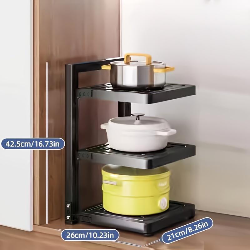 Kitchen Cabinet Pots And Pans Heavy Duty Multi-layer Adjustable Storage Rack